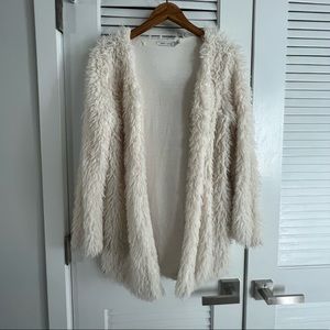 bishop + young Faux Fur Open Cardigan